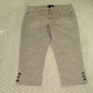Anne Klein Sz 6 Tan Cropped Jeans
